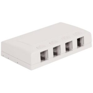 ICC-IC108SB4WH SURFACE MOUNT BOX, ELITE, 4-PORT, WHITE