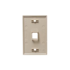 ICC-IC107F01IV FACEPLATE, FLAT, 1-GANG, 1-PORT, IVORY