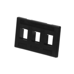 ICC-IC107FM3BK FACEPLATE, FURNITURE, 3-PORT, BLACK
