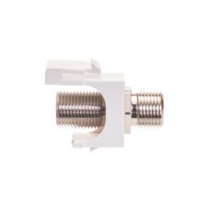 ICC-IC107B5FWH MODULE, F-TYPE, NICKEL PLATED, WHITE