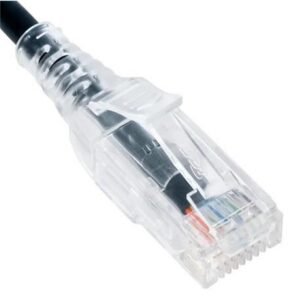 ICC-ICPCSH03BK PATCH CORD, CAT 6 SLIM CLEAR SR 3FT BK