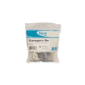 ICC-IC107E5CWH MODULE, CAT 5e, EZ, 25 PK, WHITE
