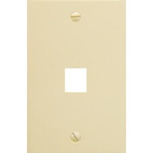 ICC-IC107F01AL FACEPLATE, FLAT, 1-GANG, 1-PORT, ALMOND