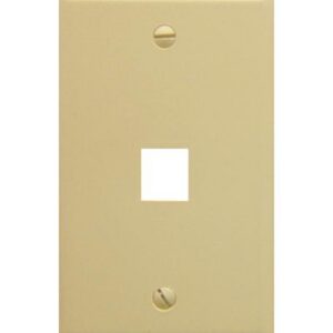 ICC-IC107F01IV FACEPLATE, FLAT, 1-GANG, 1-PORT, IVORY