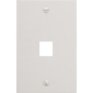 ICC-IC107F01WH FACEPLATE, FLAT, 1-GANG, 1-PORT, WHITE