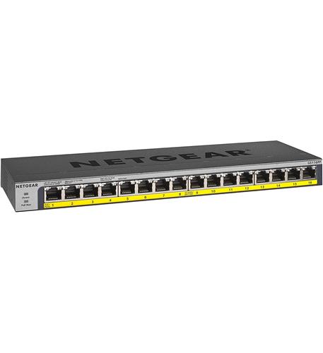 NET-GS116PP-100NAS 16 Port PoE Plus Gigabit Unmngd