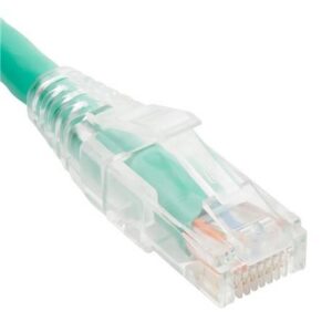 ICC-ICPCSW01GN PATCH CORD, CAT 6, CLEAR BOOT,1′,10PK,GN