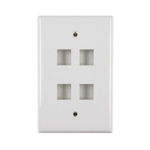 WAV-FACE-4-WH-25PK FP04PWH-SPK FACEPLATE 4 PORT WHITE