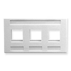 ICC-IC107FM3WH FACEPLATE, FURNITURE, 3-PORT, WHITE