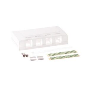 ICC-IC108SB4WH SURFACE MOUNT BOX, ELITE, 4-PORT, WHITE