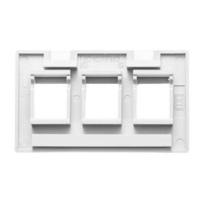 ICC-IC107FM3WH FACEPLATE, FURNITURE, 3-PORT, WHITE
