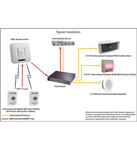 CD-011527 InformaCast Enabled WiFi Alert Button - Image 3