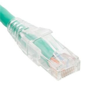 ICC-ICPCST01GN PATCH CORD CAT6 CLEAR BOOT 1′ GREEN