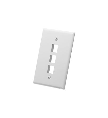 ICC-IC107LF3WH FACEPLATE, OVERSIZED, 3-PORT, WHITE - Image 2