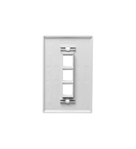 ICC-IC107LF3WH FACEPLATE, OVERSIZED, 3-PORT, WHITE - Image 3