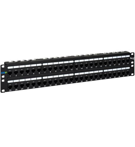 ICC-ICMPP0486B PATCH PANEL, CAT 6A, 48-PORT, 2 RMS