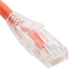 ICC-ICPCST01OR PATCH CORD CAT6 CLEAR BOOT 1′ ORANGE