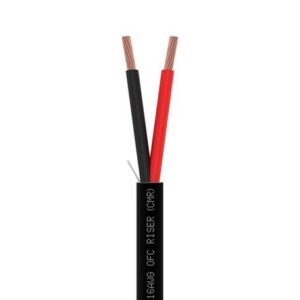 WAV-AC1602RBK4-500 500′ 16AWG 2C SPEAKERWIRE BLACK