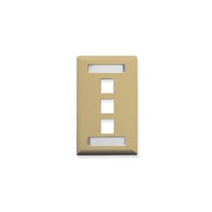 ICC-IC107S03IV FACEPLATE, ID, 1-GANG, 3-PORT, IVORY