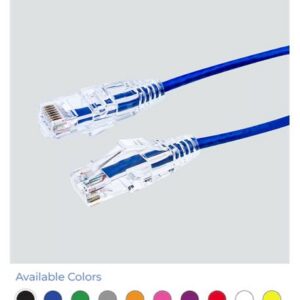 WAV-6E04UMSLIMBL-PC-6IN PATCH CORD CAT6 SLIM CORD 0.5″ BLUE