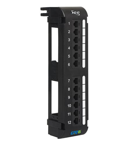 ICC-ICMPP12V60 PATCH PANEL, VERTICAL, CAT 6, 12-PORT