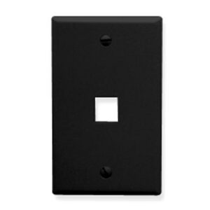 ICC-IC107F01BK FACEPLATE, FLAT, 1-GANG, 1-PORT, BLACK