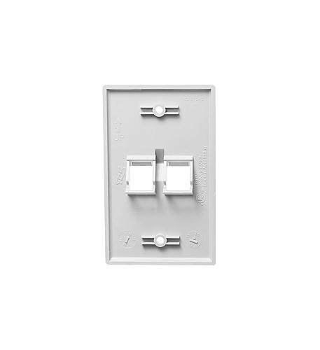 ICC-IC107DA2WH FACEPLATE, ANGLED, 1-GANG, 2-PORT, WHITE - Image 2