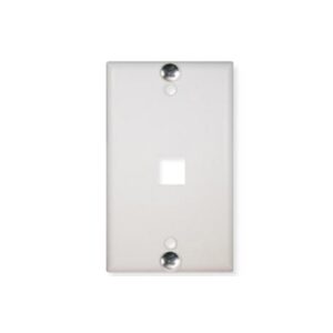 ICC-IC107FFWWH WALL PLATE, PHONE, FLUSH, 1-PORT, WHITE