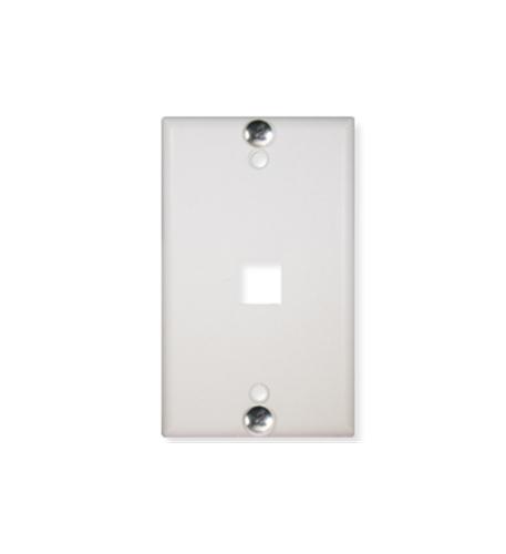 ICC-IC107FFWWH WALL PLATE, PHONE, FLUSH, 1-PORT, WHITE