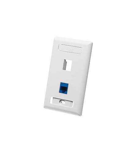 ICC-IC107S02WH FACEPLATE, ID, 1-GANG, 2-PORT, WHITE - Image 3