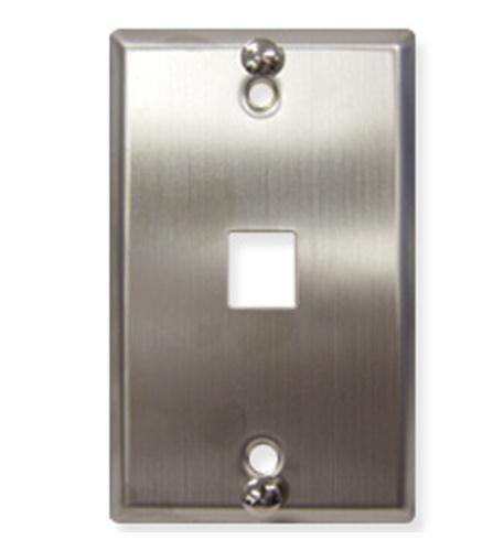 ICC-IC107FFWSS WALL PLATE, PHONE, FLUSH, 1-PORT, SS