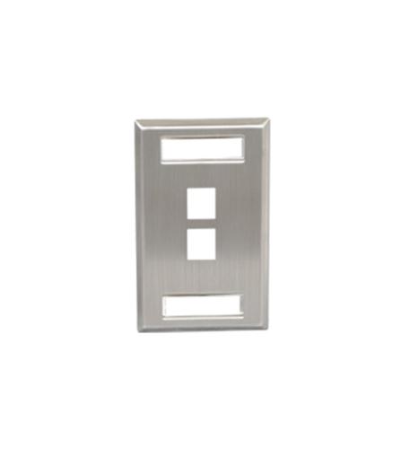 ICC-IC107S02SS FACEPLATE, ID, STAINLESS, 1-GANG, 2-PORT