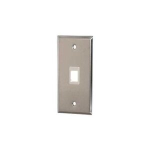 ICC-IC107FFWSS WALL PLATE, PHONE, FLUSH, 1-PORT, SS