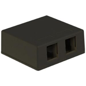 ICC-IC107SB2BK SURFACE MOUNT BOX, 2-PORT, BLACK