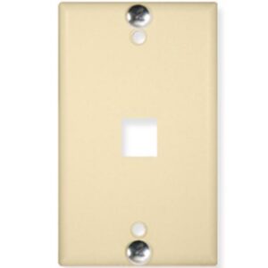 ICC-IC107FFWIV WALL PLATE, PHONE, FLUSH, 1-PORT, IVORY