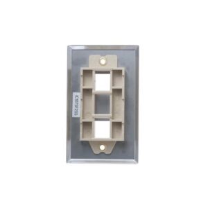ICC-IC107SF2SS FACEPLATE, STAINLESS STEEL,1-GANG,2-PORT