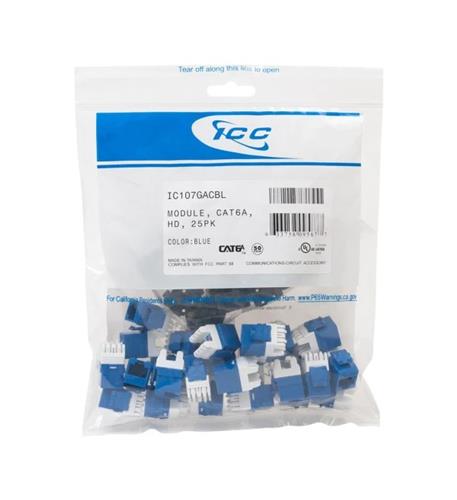 ICC-IC107GACBL MODULE, CAT6A, HD, 25PK, BLUE - Image 3