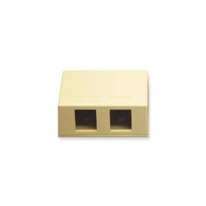 ICC-IC107SB2IV SURFACE MOUNT BOX, 2-PORT, IVORY