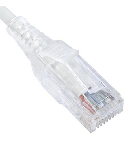 ICC-ICPCSH05WH PATCH CORD, CAT 6 SLIM CLEAR SR 5FT WH
