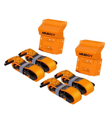 MUD-WCTDK-4PK UTV Wheel Chock Tie-Down Kit 4 Pack - Or