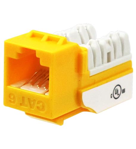 WAV-6EKSJYL-25PK CAT6 JACK YELLOW 25 PACK - Image 2