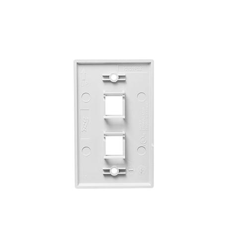 ICC-IC107F2CWH FACEPLATE, FLAT,1-GANG,2-PORT, 25PK, WH - Image 3