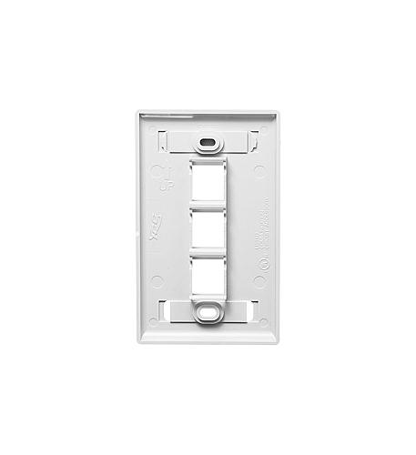 ICC-IC107S03WH FACEPLATE, ID, 1-GANG, 3-PORT, WHITE - Image 2