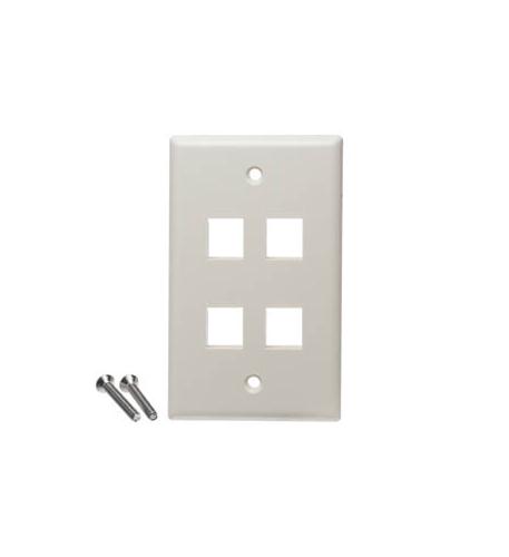 ICC-IC107F4CIV FACEPLATE, FLAT,1-GANG,4-PORT, 25PK, IV - Image 2
