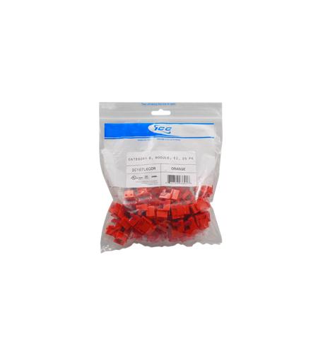 ICC-IC107L6COR MODULE, CAT 6, EZ, 25 PK, ORANGE
