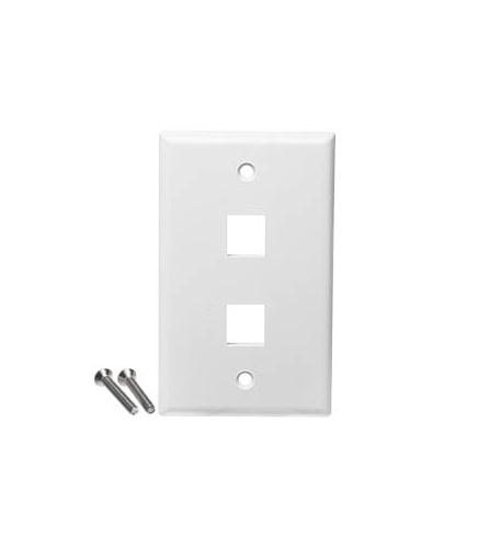 ICC-IC107F2CWH FACEPLATE, FLAT,1-GANG,2-PORT, 25PK, WH - Image 2