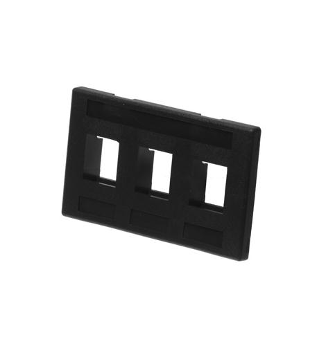 ICC-IC107FM3BK FACEPLATE, FURNITURE, 3-PORT, BLACK - Image 2