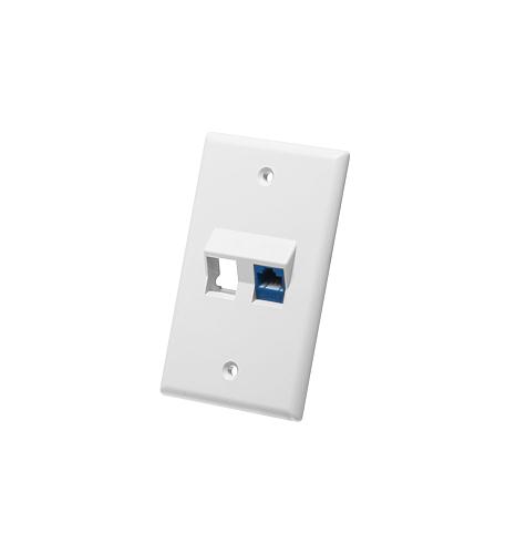 ICC-IC107DA2WH FACEPLATE, ANGLED, 1-GANG, 2-PORT, WHITE - Image 3
