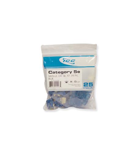 ICC-IC107E5CBL MODULE, CAT 5e, EZ, 25 PK, BLUE