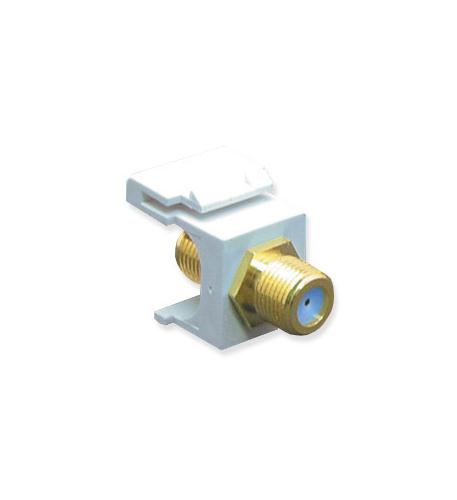 ICC-IC107B9GWH Module, F-Type, Gold Plated, 3GHZ, White